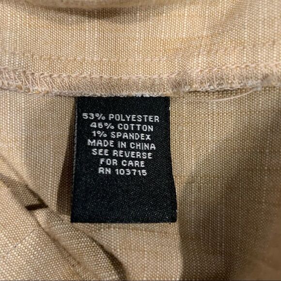 Sharagano Tan A-line Cap Sleeve Khaki Fitted Flattering Dress Size 4 - Picture 8 of 10